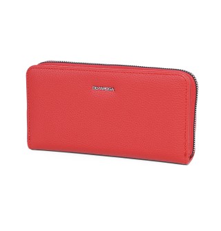 Голямо дамско портмоне от високо качествена еко кожа в червен цвят Код: 3067