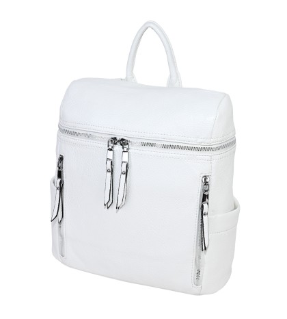  Дамска раница/чанта от висококачествена еко кожа в бял цвят. Код: 3080