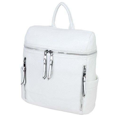 Дамска раница/чанта от висококачествена еко кожа в бял цвят. Код: 3080