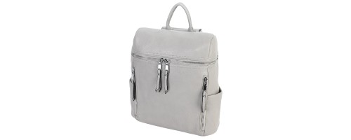  Дамска раница/чанта от висококачествена еко кожа в сив цвят. Код: 3080