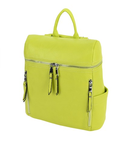  Дамска раница/чанта от висококачествена еко кожа в светлозелен цвят. Код: 3080