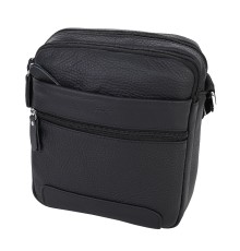 Мъжка чанта от естествена кожа в черен цвят. Код: 3125