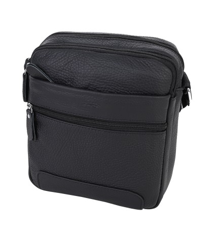 Мъжка чанта от естествена кожа в черен цвят. Код: 3125