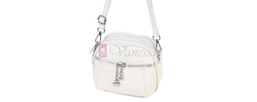 Малка дамска чанта от екологична кожа в бял цвят. Код: 318 Малка дамска чанта от екологична кожа в бял цвят. Код: 318