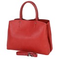 Стилна дамска чанта в класически дизайн от еко кожа в червен цвят Код: 3326