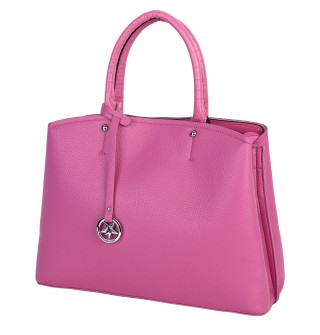 Стилна дамска чанта в класически дизайн от еко кожа в розов цвят Код: 3326