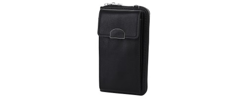 Дамско портмоне/чанта от качествена еко кожа в черен цвят Код JS3326