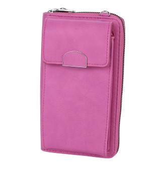 Дамско портмоне/чанта от качествена еко кожа в цвят циклама Код JS3326