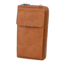 Дамско портмоне/чанта от качествена еко кожа в кафяв цвят Код JS3326