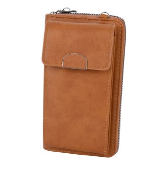 Дамско портмоне/чанта от качествена еко кожа в кафяв цвят Код JS3326