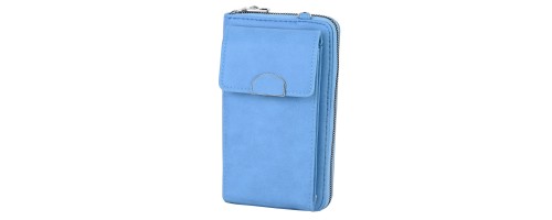 Дамско портмоне/чанта от качествена еко кожа в син цвят Код JS3326
