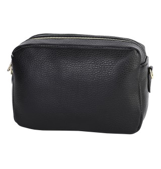 Малка дамска чанта от естествена кожа в черен цвят. Код: EK3672