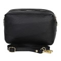 Малка дамска чанта от естествена кожа в черен цвят. Код: EK3672