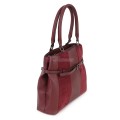 Голяма дамска ежедневна чанта от еко кожа, в цвят бордо. Код: 371