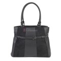 Голяма дамска ежедневна чанта от еко кожа, в черен цвят. Код: 371