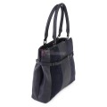 Голяма дамска ежедневна чанта от еко кожа, в тъмносин цвят. Код: 371