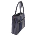 Голяма дамска ежедневна чанта от еко кожа, в тъмносин цвят. Код: 371