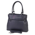 Голяма дамска ежедневна чанта от еко кожа, в тъмносин цвят. Код: 371