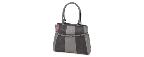 Голяма дамска ежедневна чанта от еко кожа, в сив цвят. Код: 371