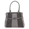 Голяма дамска ежедневна чанта от еко кожа, в сив цвят. Код: 371