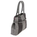 Голяма дамска ежедневна чанта от еко кожа, в сив цвят. Код: 371