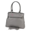 Голяма дамска ежедневна чанта от еко кожа, в сив цвят. Код: 371