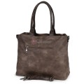 Ежедневна дамска чанта от еко кожа, в тъмнокафяв цвят. Код: 375