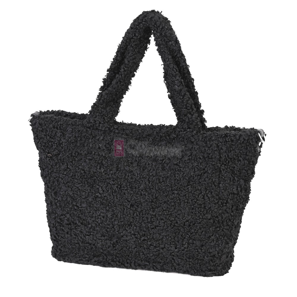 Дамска чанта от текстил, в черен цвят. Код: 3788-30