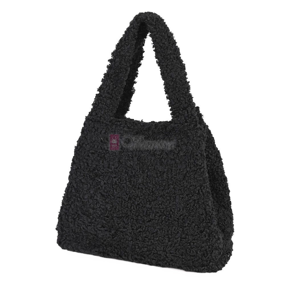 Дамска чанта от текстил, в черен цвят. Код: 3788-30