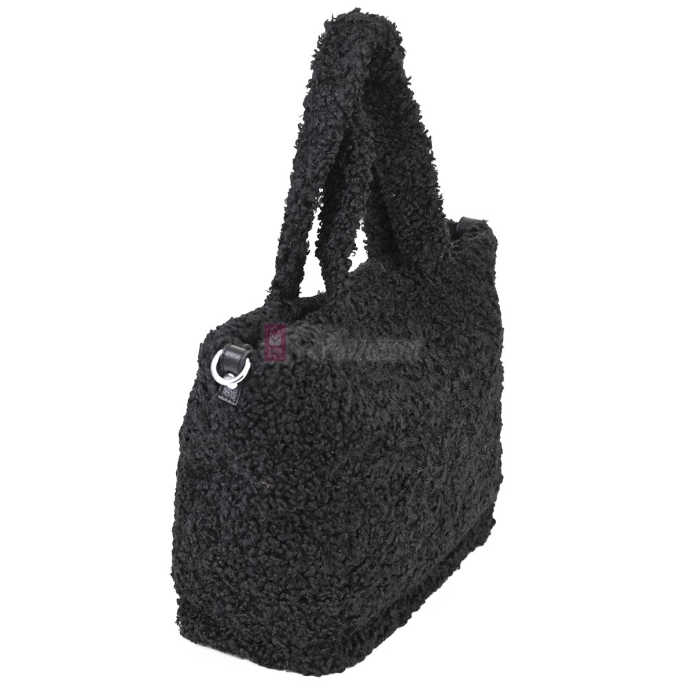 Дамска чанта от текстил, в черен цвят. Код: 3788-30