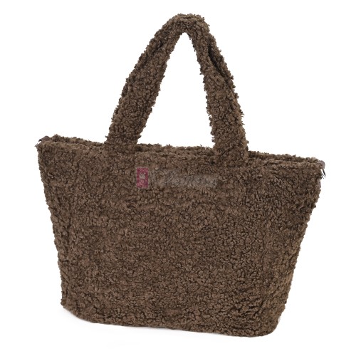 Дамска чанта от текстил, в тъмнокафяв цвят. Код: 3788-30