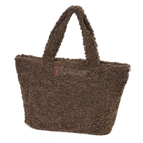 Дамска чанта от текстил, в тъмнокафяв цвят. Код: 3788-30