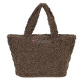 Дамска чанта от текстил, в тъмнокафяв цвят. Код: 3788-30