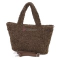 Дамска чанта от текстил, в тъмнокафяв цвят. Код: 3788-30