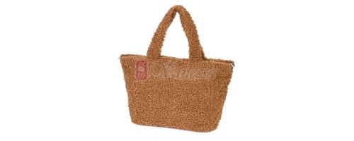 Дамска чанта от текстил, в кафяв цвят. Код: 3788-30