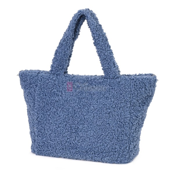 Дамска чанта от текстил, в син цвят. Код: 3788-30