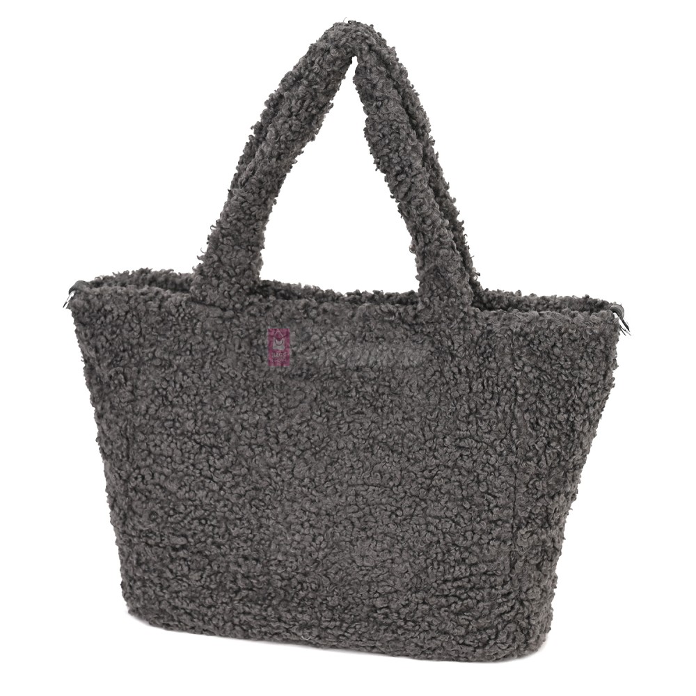 Дамска чанта от текстил, в сив цвят. Код: 3788-30