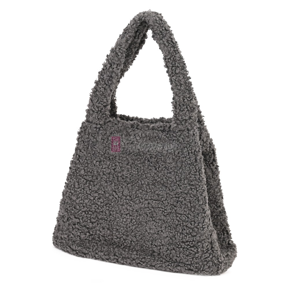 Дамска чанта от текстил, в сив цвят. Код: 3788-30