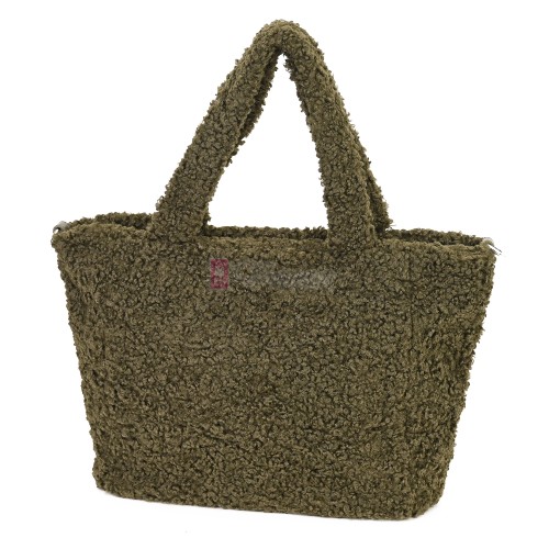 Дамска чанта от текстил, в тъмнозелен цвят. Код: 3788-30