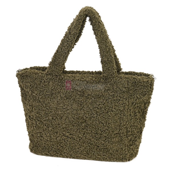 Дамска чанта от текстил, в тъмнозелен цвят. Код: 3788-30