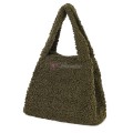 Дамска чанта от текстил, в тъмнозелен цвят. Код: 3788-30