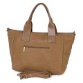 Голяма дамска ежедневна чанта от еко кожа, в бежов цвят. Код: 3792-30