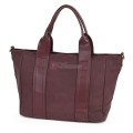 Голяма дамска ежедневна чанта от еко кожа, в цвят бордо. Код: 3792-30
