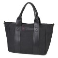 Голяма дамска ежедневна чанта от еко кожа, в черен цвят. Код: 3792-30