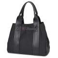 Голяма дамска ежедневна чанта от еко кожа, в черен цвят. Код: 3792-30