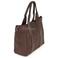 Голяма дамска ежедневна чанта от еко кожа, в тъмнокафяв цвят. Код: 3792-30