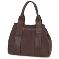 Голяма дамска ежедневна чанта от еко кожа, в тъмнокафяв цвят. Код: 3792-30