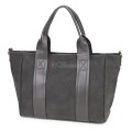 Голяма дамска ежедневна чанта от еко кожа, в сив цвят. Код: 3792-30