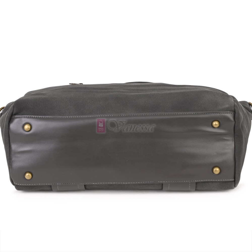 Голяма дамска ежедневна чанта от еко кожа, в сив цвят. Код: 3792-30