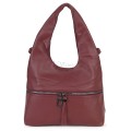 Голяма дамска чанта от еко кожа, в цвят бордо. Код: 394